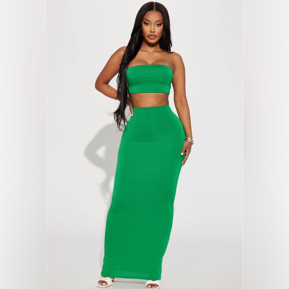 Summer Maxi Knit Skirt Set